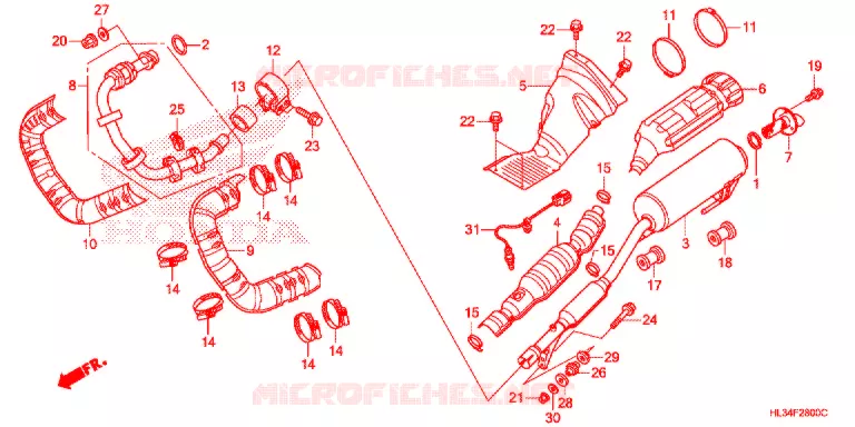 SILENCIEUX D'ECHAPPEMENT Honda ATV 700 PIONEER 2014  SXS700M4E