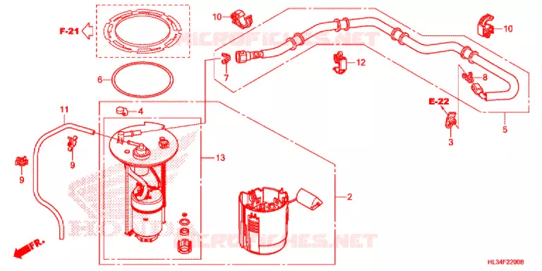 POMPE A ESSENCE Honda ATV 700 PIONEER 2014  SXS700M4E