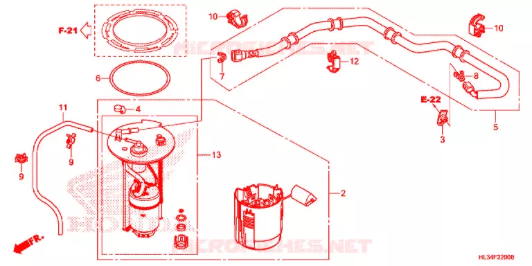 POMPE A ESSENCE Honda ATV 700 PIONEER 2015  SXS700M4F