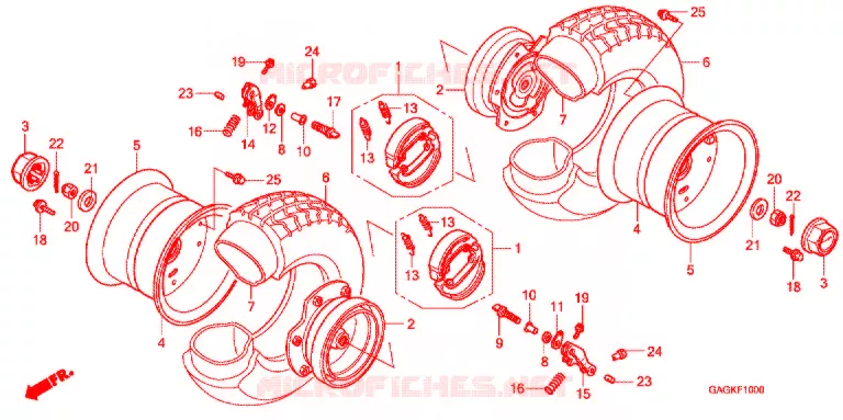 ROUE ARRIERE Honda SCOOTER 50 GYRO 2007  TC507