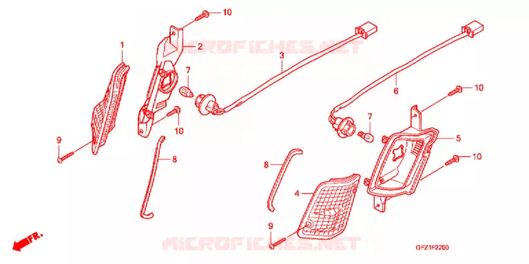CLIGNOTANT AVANT Honda SCOOTER 50 GYRO 2012  TC50B