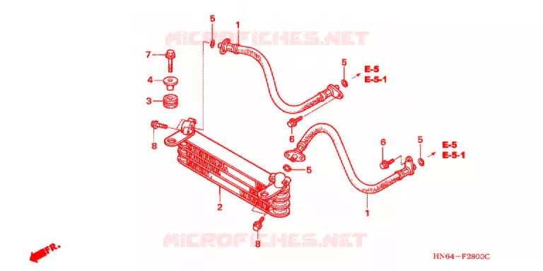 RADIATEUR D'HUILE Honda ATV 250 FOURTRAX 2007  TRX250EX7