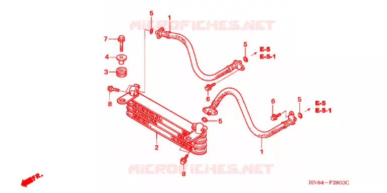 RADIATEUR D'HUILE Honda ATV 250 FOURTRAX 2008  TRX250EX8