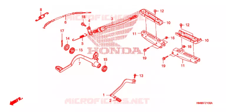 PEDALE - REPOSE PIED Honda ATV 250 FOURTRAX 2006  TRX250TE6