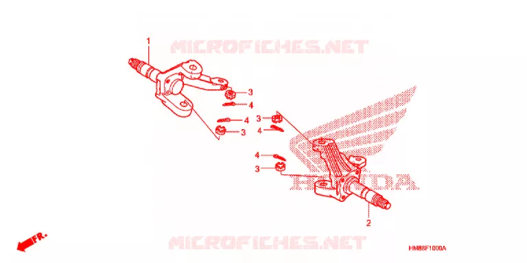 ARBRE DE ROUE  Honda ATV 250 FOURTRAX 2007  TRX250TE7