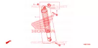 AMORTISSEUR ARRIERE pour Honda TRX 250 FOURTRAX RECON Electric Shift de 2008