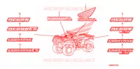 AUTOCOLLANTS pour Honda TRX 250 FOURTRAX RECON Electric Shift de 2008