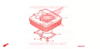 CYLINDRE pour Honda TRX 250 FOURTRAX RECON Electric Shift de 2008