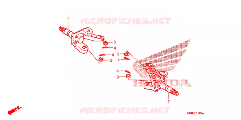 ARBRE DE ROUE  Honda ATV 250 FOURTRAX 2008  TRX250TE8