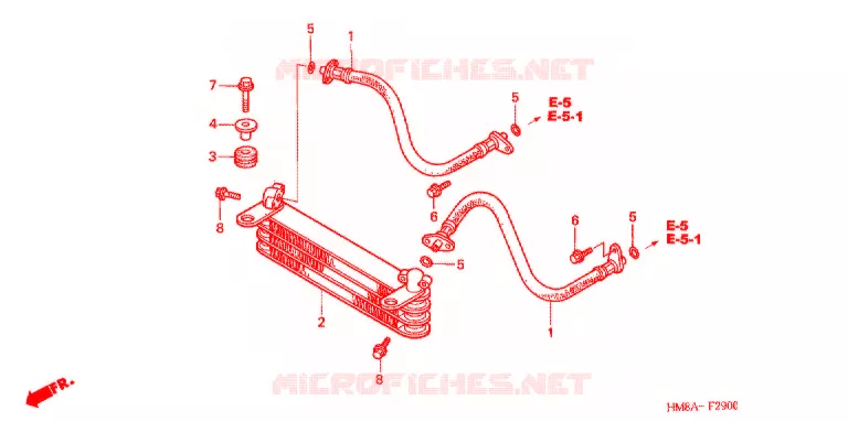 RADIATEUR D'HUILE Honda ATV 250 FOURTRAX 2004  TRX250TM4