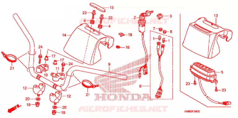 GUIDON Honda ATV 250 FOURTRAX 2010  TRX250TMA