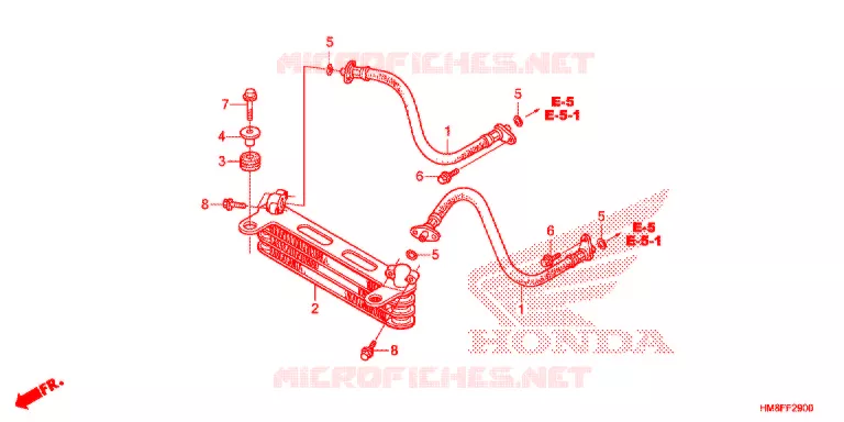 RADIATEUR D'HUILE Honda ATV 250 FOURTRAX 2014  TRX250TME