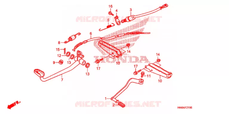 PEDALE - REPOSE PIED Honda ATV 250 FOURTRAX 2009  TRX250X9