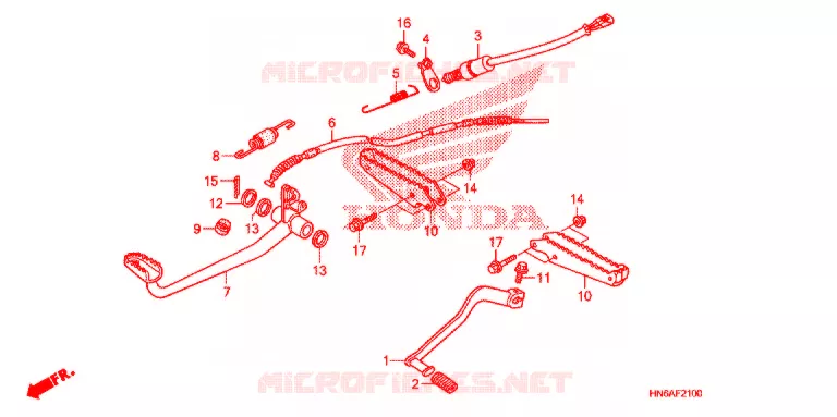 PEDALE - REPOSE PIED Honda ATV 250 FOURTRAX 2011  TRX250XB