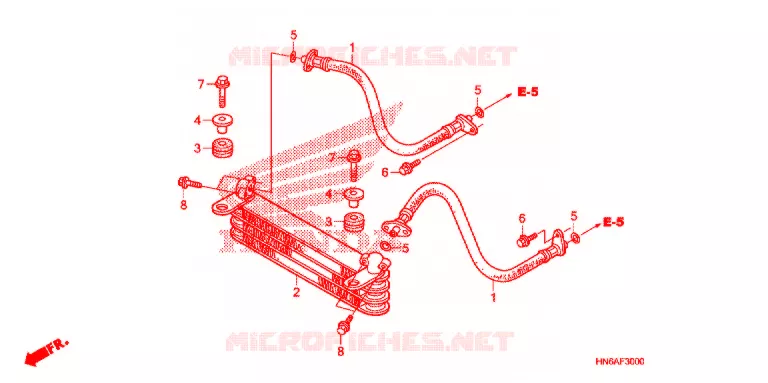 RADIATEUR D'HUILE Honda ATV 250 FOURTRAX 2016  TRX250XG
