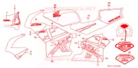AUTOCOLLANTS (6) pour Honda NSR 250 7 de 1992