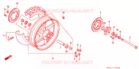 ROUE ARRIERE (1) pour Honda NSR 250 7 de 1992