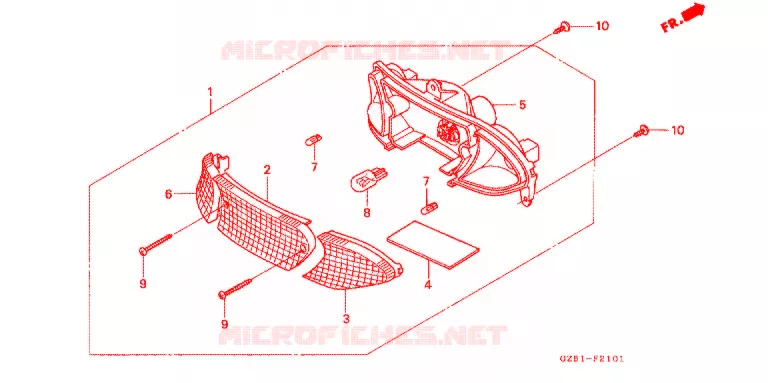 FEUX ARRIERE (SZ50P/R/T) Honda SCOOTER 50 TACT 1994  SZ50R