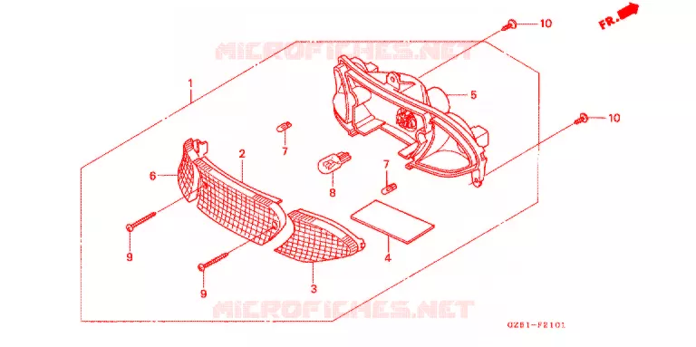 FEUX ARRIERE (SZ50P/R/T) Honda SCOOTER 50 TACT 1996  SZ50T