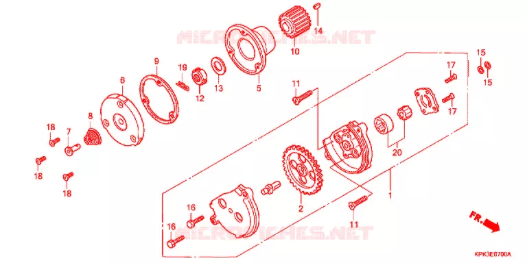 POMPE A HUILE Honda MOTO 200 PHANTOM 2002  TA2003