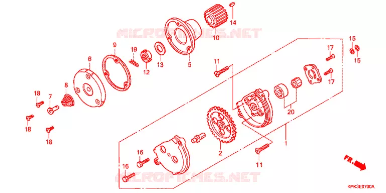 POMPE A HUILE Honda MOTO 200 PHANTOM 2004  TA2005
