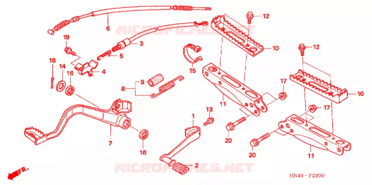 REPOSE PIED Honda ATV 350 FOURTRAX 2006  TRX350FE6