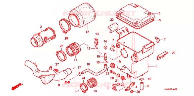 FILTRE A AIR Honda ATV 350 FOURTRAX 2004  TRX350FM4