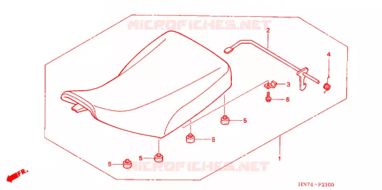 SELLE Honda ATV 350 FOURTRAX 2005  TRX350FM5