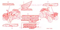 AUTOCOLLANTS pour Honda FOURTRAX 350 RANCHER 4X4 de 2006