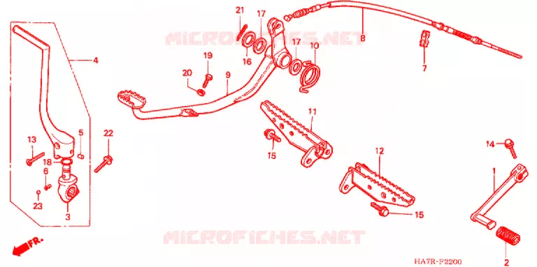 REPOSE PIED - PEDALE Honda ATV 350 FOURTRAX 1994  TRX350R