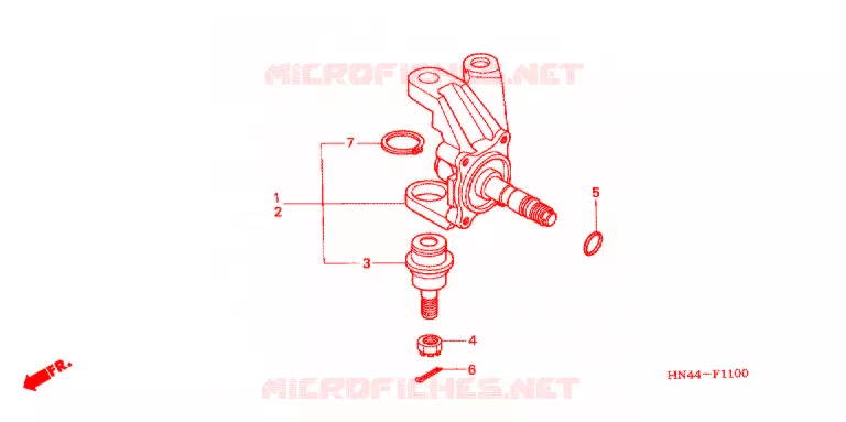 ARBRE DE ROUE  (2WD) Honda ATV 350 FOURTRAX 2005  TRX350TE5