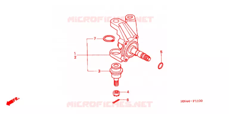 ARBRE DE ROUE  (2WD) Honda ATV 350 FOURTRAX 2004  TRX350TM4