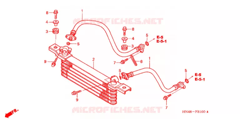 RADIATEUR D'HUILE Honda ATV 350 FOURTRAX 2004  TRX350TM4