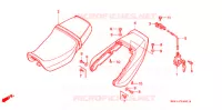SELLE   CARENAGE ARRIERE pour Honda BIG ONE 1000 BLACK de 1994