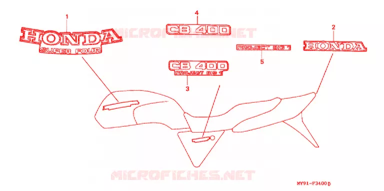 t (F2N/F2R/F2S) Honda MOTO 400 CB 1994  CB400F2R