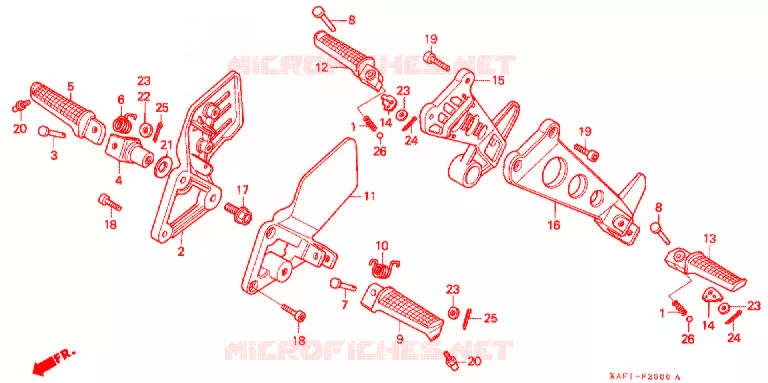 REPOSE PIED Honda MOTO 400 CB 1989  CB400FK