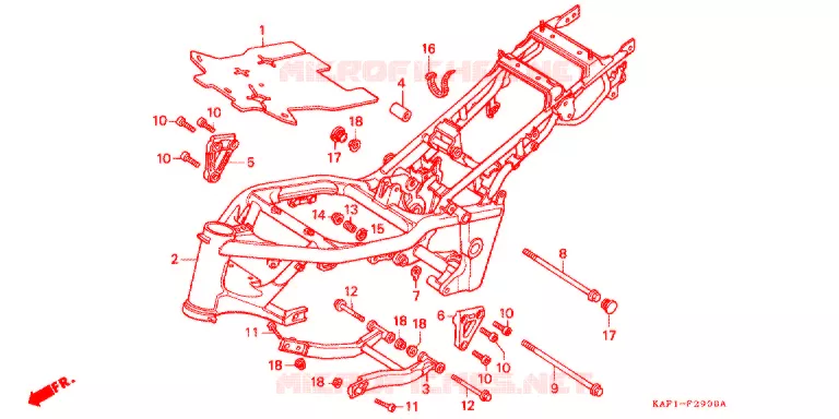 CADRE Honda MOTO 400 CB 1991  CB400FM_II