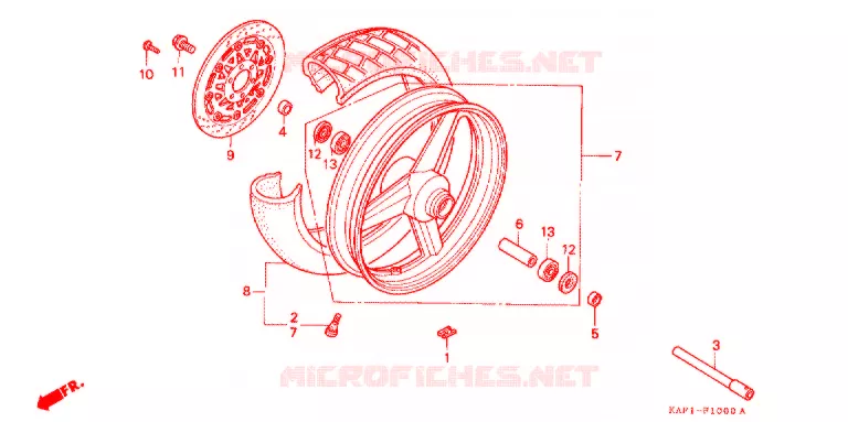 ROUE AVANT Honda MOTO 400 CB 1991  CB400FM_II