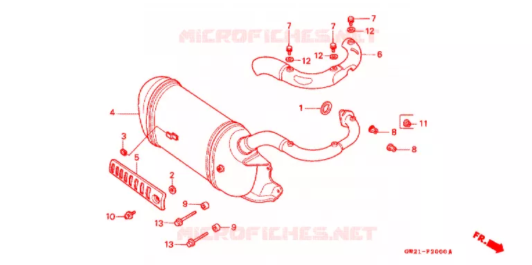 SILENCIEUX D'ECHAPPEMENT Honda SCOOTER 90 LEAD 1991  NH90MJ