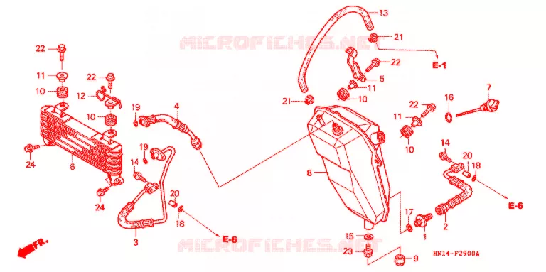 RADIATEUR D'HUILE Honda ATV 400 FOURTRAX 2005  TRX400EX5