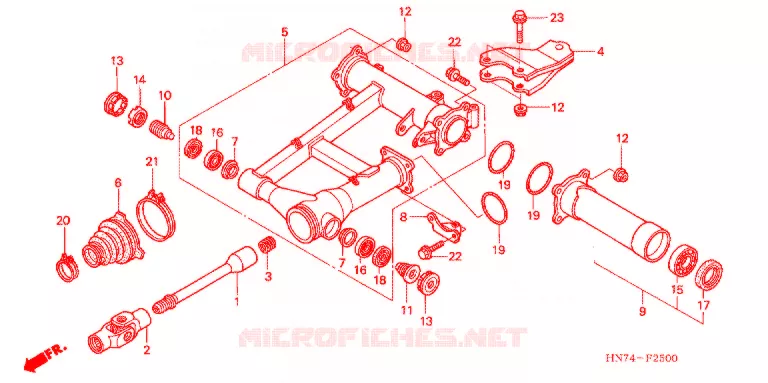 BRAS OSCILLANT Honda ATV 400 FOURTRAX 2007  TRX400FA7