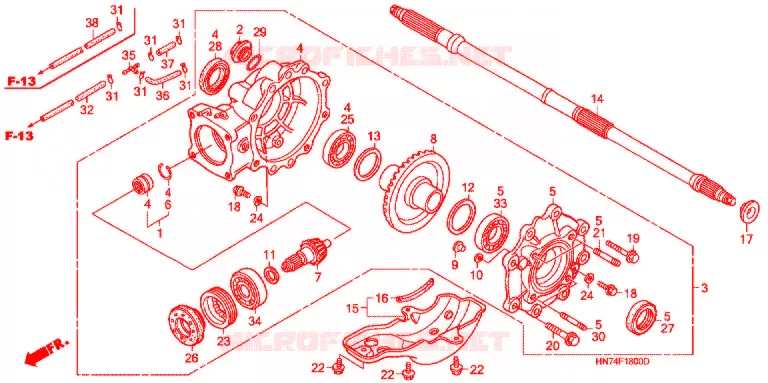 COUPLE CONIQUE Honda ATV 400 FOURTRAX 2004  TRX400FGA4