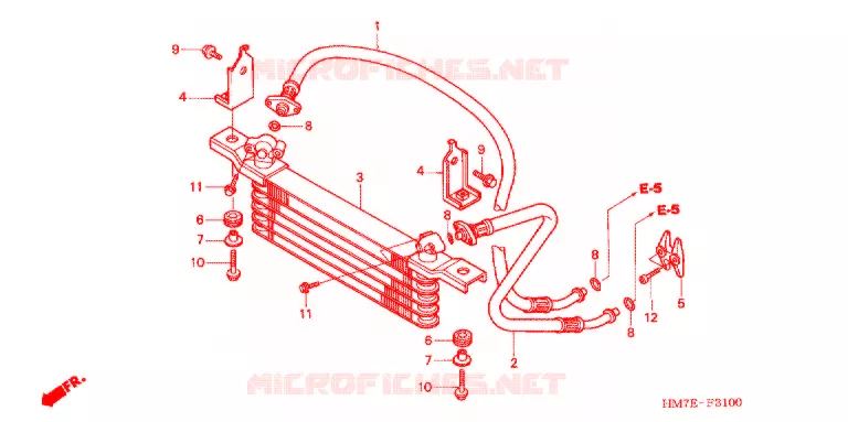 RADIATEUR D'HUILE Honda ATV 400 FOURTRAX 2003  TRX400FW3