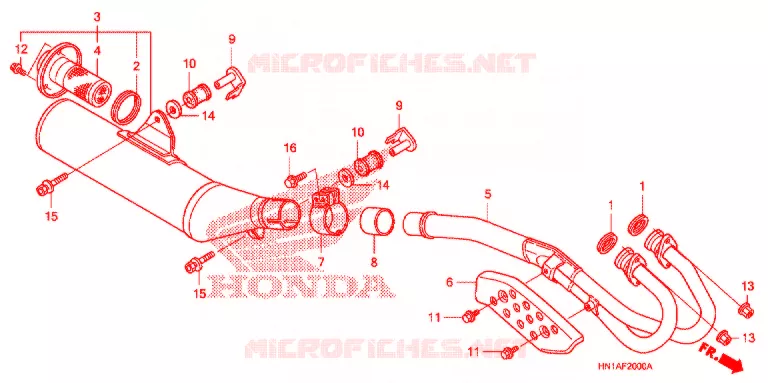 SILENCIEUX D'ECHAPPEMENT Honda ATV 400 FOURTRAX 2009  TRX400X9