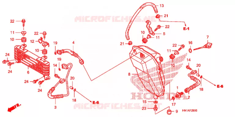 RADIATEUR D'HUILE Honda ATV 400 FOURTRAX 2012  TRX400XC