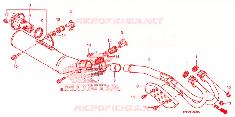 SILENCIEUX D'ECHAPPEMENT Honda ATV 400 FOURTRAX 2013  TRX400XD