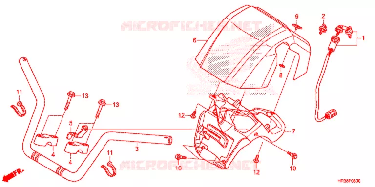 GUIDON Honda ATV 420 FOURTRAX 2016  TRX420FA1G
