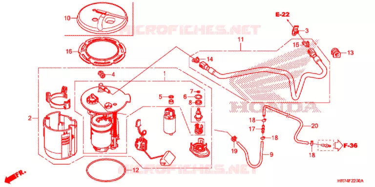 POMPE A ESSENCE Honda ATV 420 FOURTRAX 2016  TRX420FA5G