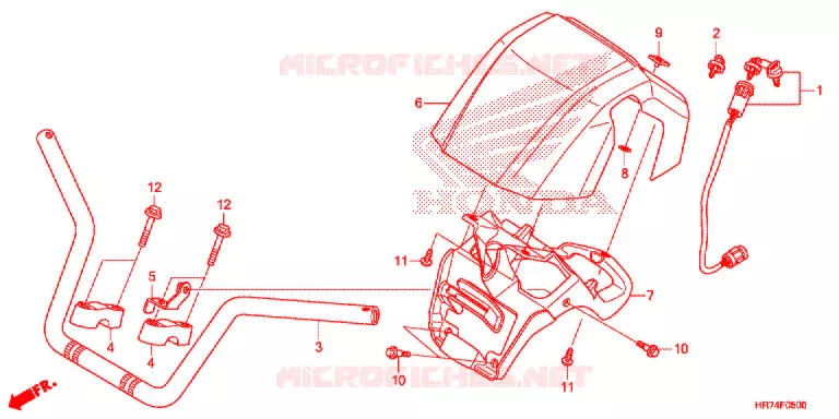 GUIDON Honda ATV 420 FOURTRAX 2017  TRX420FA5H