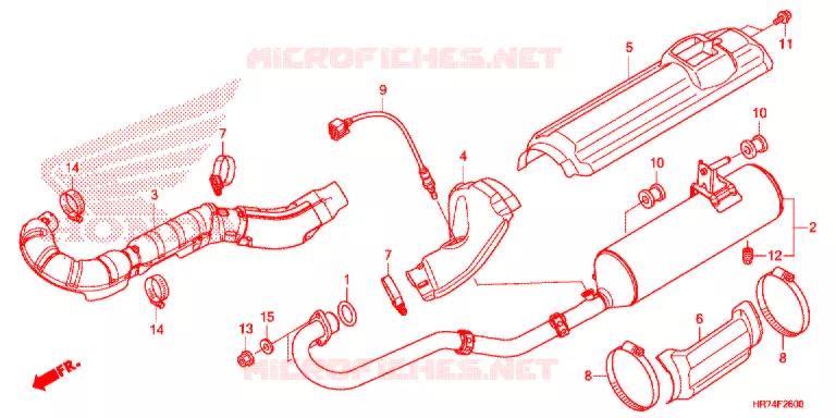 SILENCIEUX D'ECHAPPEMENT Honda ATV 420 FOURTRAX 2015  TRX420FA6F